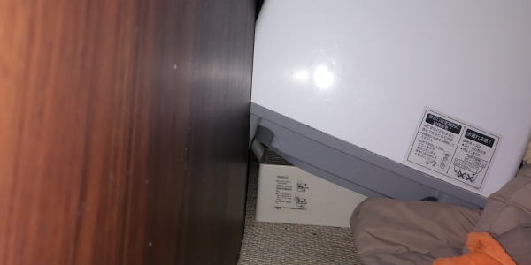 防水パンから洗濯機が脱落